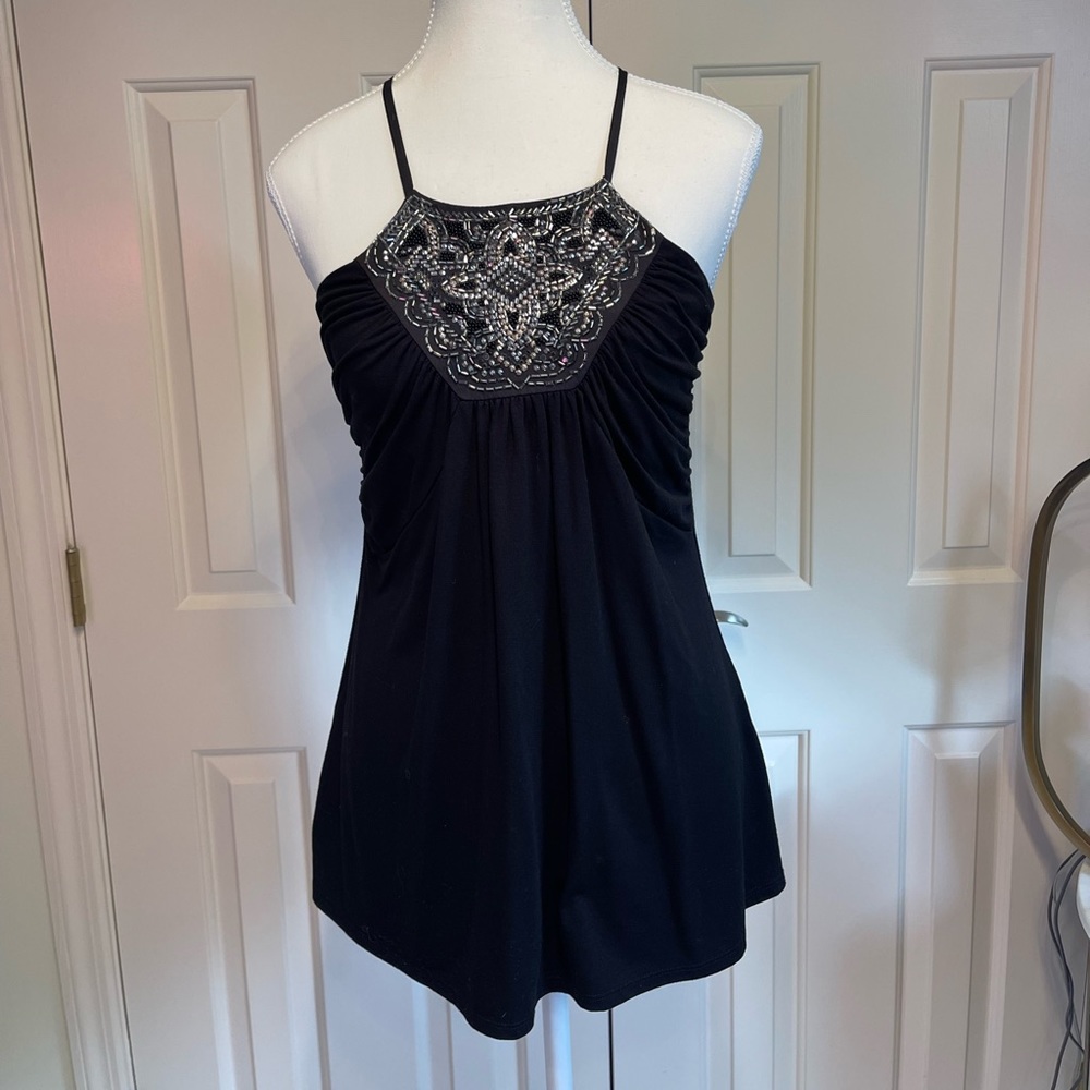 XS WHBM Beaded Sleeveless Top Like New